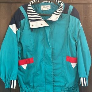 Vintage Jacket with Striped Collar